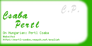 csaba pertl business card
